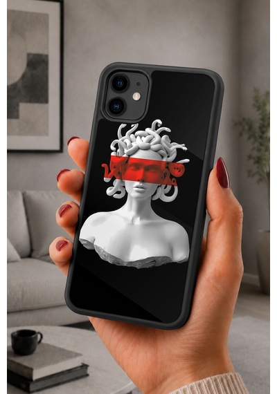 İphone 11 Uyumlu Gorgon Desenli Kamera Korumalı Darbelere Dayanıklı Kılıf 1001-gorgon-iphone11