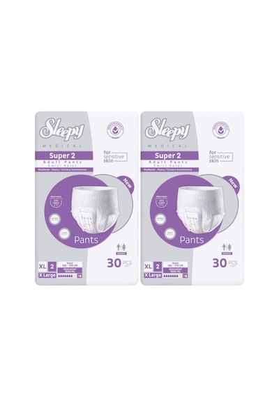 Sleepy Süper2 Emici Külot Xl Beden 2 Paket 60 Adet