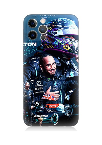 Apple Uyumlu  iPhone 12 Pro Silikon Kılıf Lewis Hamilton Formula 1