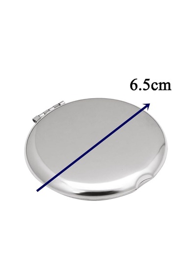 Gaman Yuvarlak Mini Metal Cep Aynası, Taşınabilir Makyaj Aynası,