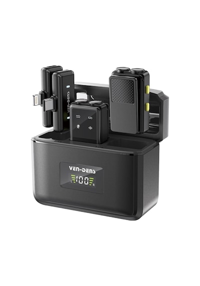 Ven-dens Vd-mıc019 Premium Kablosuz Çift Mikrofonlu Hd Ses Sistemi