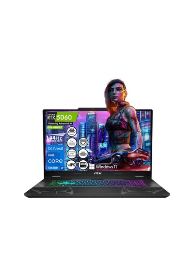 MSI Cyborg 17 B13WFKG-091XTR-FPS2 i7-13620H RTX5060 24 GB 1 TB SSD 17.3" FHD W11P Dizüstü Bilgisayar