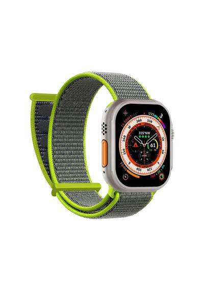 Microsonic Apple Uyumlu  Watch Series 10 46mm Hasırlı Kordon Woven