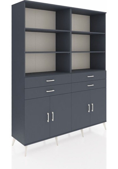 Hyperion Gardrop 8 Raflı 4 Çekmeceli 4 Kapaklı 176x44x221 Antrasit-antrasit Antrasit Hyperion Gardrop 8 Raflı 4 Çekmeceli 4 Kapaklı 176x44x221 Antrasit-antrasit Antrasit