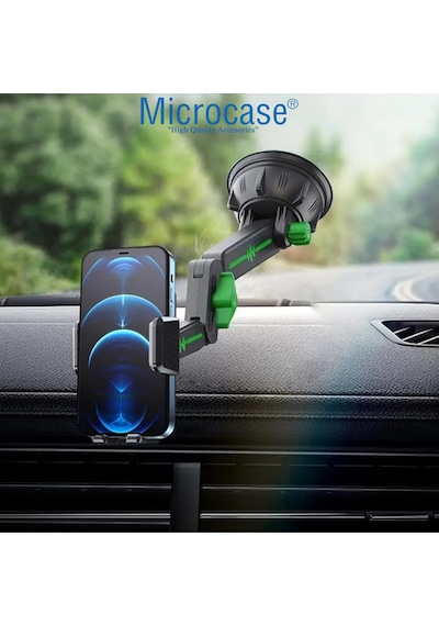 Microcase Tır Kamyon Otobüs Otomobil İçi Vantuzlu Ayarlanabilir 360 Dönerli Telefon Tutucu - Al5076 1