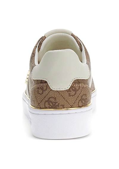 Guess Kadın Britz Monogram Desenli Metalik Detaylı Sneaker - Bej 4221502