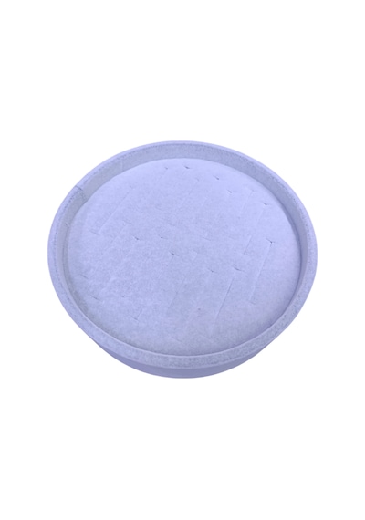 Süet Kumaş Gri Renk 20x20 Cm Yuvarlak Batırmalı Bileklik Kelepçe Tablası Gri