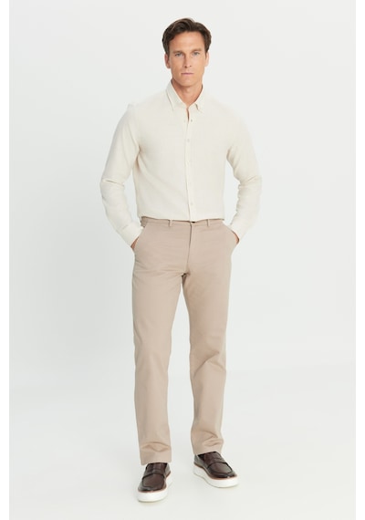 AC&Co / Altınyıldız Classics Erkek Tas %100 Pamuk Comfort Fit Rahat Kesim Yan Cepli Pantolon Tas