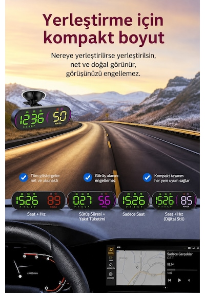 Ally Hud G26 Gps Head Up Display Hud, Dijital Hız Göstergesi
