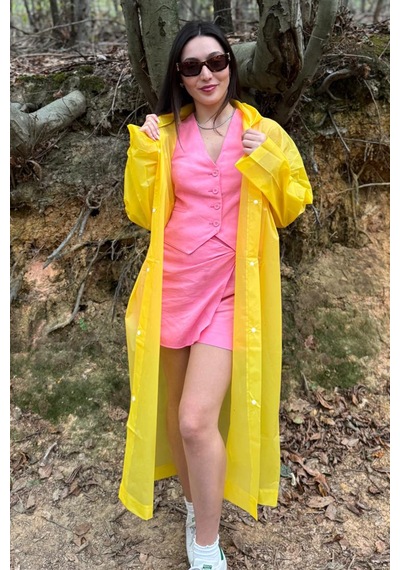 Mollycrush Unisex Su Rüzgar Geçirmez Katlanabilir Kapüşonlu Çıtçıt Düğmeli Eva Sarı Yağmurluk Sarı Mollycrush Unisex Su Rüzgar Geçirmez Katlanabilir Kapüşonlu Çıtçıt Düğmeli Eva Sarı Yağmurluk Sarı