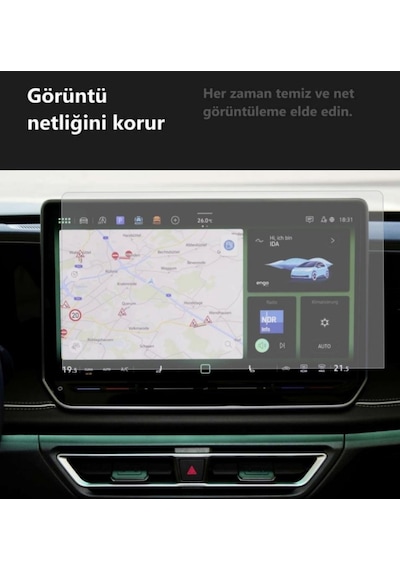 Volkswagen Golf 12.9 İnç Mat Ekran Koruyucu Multimedya 2024