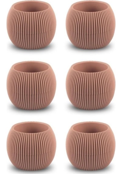 Omnipazar Krs-363 Plastik Mercan Kaktüs Saksı 0.7 Litre Soft Pembe 6 Adet