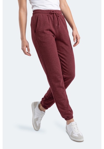 Slazenger Merya I Kadın Slim Fit Bordo Eşofman Altı