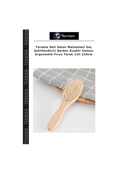 Tarama Seti Salon Malzemesi Saç Şekillendirici Berber Kuaför Salonu Ergonomik Fırça Tarak 12li 216cm