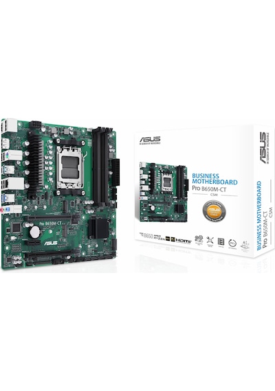 Asus Pro B650m-ct-csm Ddr5 6400mhz Oc M.2 Hdmı/dp/usb-c Pcıe 4.0 Am5 Matx Anakart