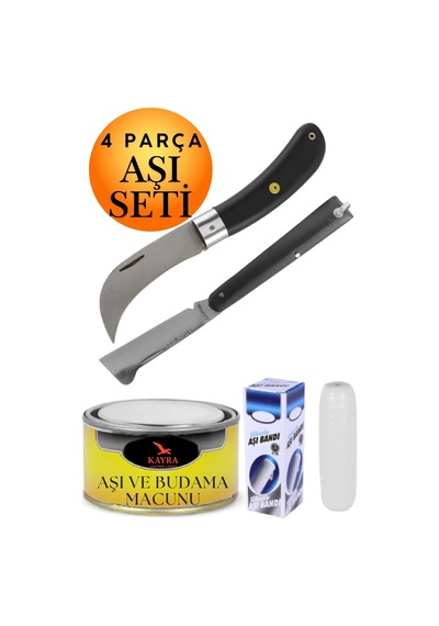 4'lü Set Profesyonel Eğri Uçlu Ve Düz Uçlu Bağ Aşı Bıçağı  , Kaliteli Bitki Aşı Macunu, Esnek Aşı Bandı Meyve Ağacı, Göz Kalem Aşısı, Fidan Aşılama Malzemeleri, Bahçe Tarım Budama Seti