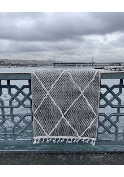 Eko Halı Soho Sh 02 Grey Hav Toz Vermez Hasır Dokuma Modern Makine Halısı Gri