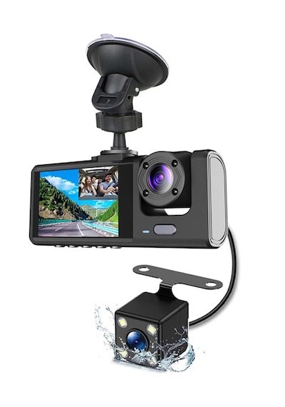 3 Kameralı 1080p Hd Araç İçi Kayıt Cihazı Gece Görüş, Geri Görüş, Lcd Ekran, G-sensör, Lcd Ekran