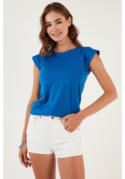 Lela Pamuklu Bisiklet Yaka Kolsuz Bayan T Shirt 5864019 Saks
