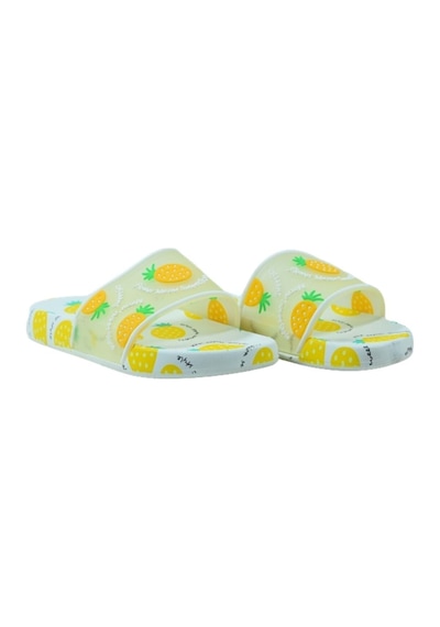 Çocuk Ultra Soft Ananas Desen Bakılı Havuz Deniz Banyo Ve Plaj Terlik Ananas Desen