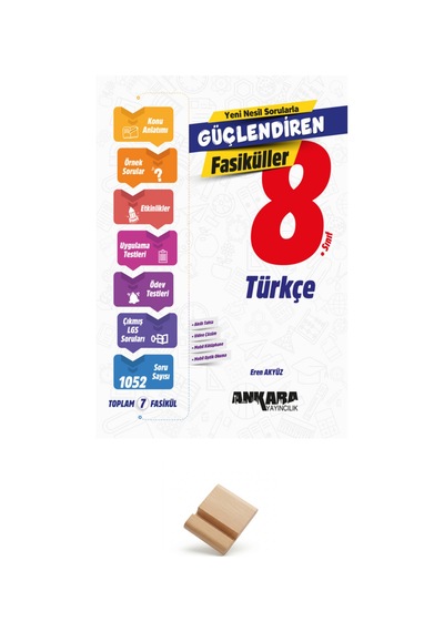 Ankara Lgs 2027 8. Sınıf Türkçe Fasiküller + Telefon Standı