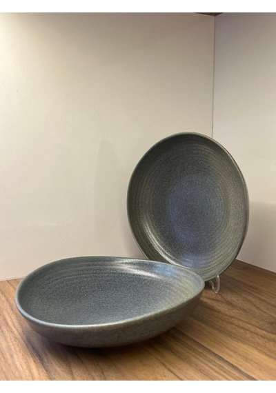 2'li Hornfels Ripple 21 Cm Çukur Tabak 805 Cc Risotto / Salata / Gourmet / Şef Sunum / Sulu Yemek Çok Renkli