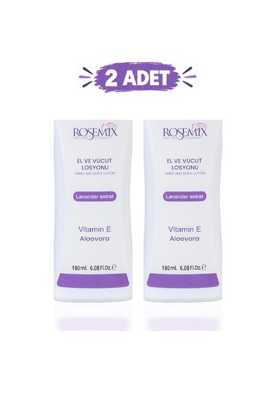 Rosemix - 362 - - Lavanta Özlü Alovera Vitamin-e El Ve Vücut Losyonu - 2 Adetlik - Zngzrmll - Set Ürün