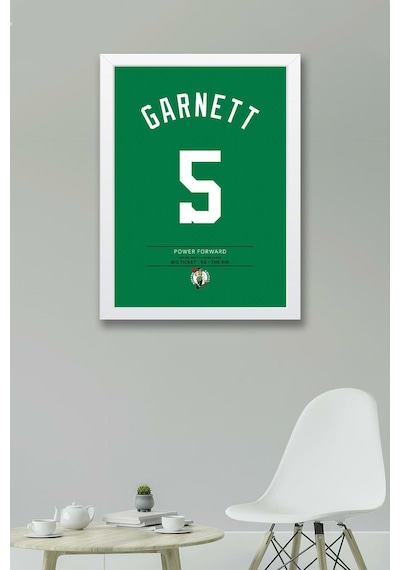 Kevin Garnett Forma Çerçeveli Tablo - Nba Boston Celtics Jersey