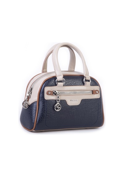 Nas Bag Kadın Mini El Ve Çapraz Çanta Lacivert Kum Taba Victoria Laci