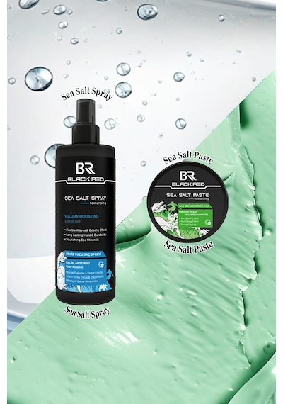 Saç Deniz Tuzu Spreyi - Sea Salt Spray & Wax Saç Şekillendirici Mat Wax Sea Salt Paste - 2'li Set Saçbakım