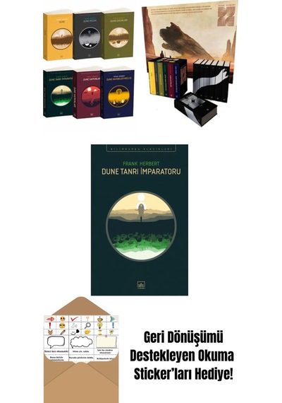 Dune Takım Set + Dune Serisi Kutu Set 6 Kitap Ciltli + Dune Tanrı İmparatoru