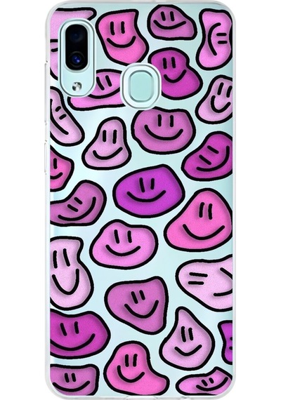 Samsung Galaxy A30 Uyumlu Şeffaf Kılıf Wallpaper 7 Tasarımlı