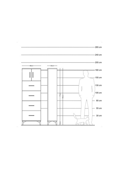 Arges Dolap Tek Raflı 4 Çekmeceli 2 Kapaklı 88x30x182 Çam-çam Çam Arges Dolap Tek Raflı 4 Çekmeceli 2 Kapaklı 88x30x182 Çam-çam Çam