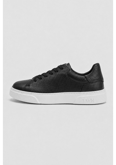 Twn Siyah Kalın Beyaz Tabanlı Bağcıklı Sneaker Ayakkabi 6ec092ort900m Çok Renkli