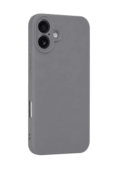 Apple iPhone Uyumlu  Uyumlu 16 Plus Kılıf First Silikon - Gri