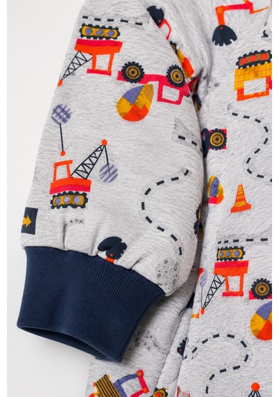 Babyhola 2.5 Tog Yorgan Gerektirmeyen Kalın Elyaf Dolgulu Çocuk Uyku Tulumu Pamuk Astarlı Unisex 6020 Antrasit