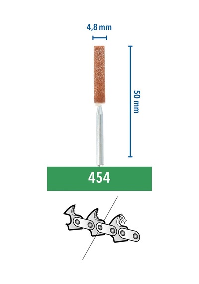 Dremel 454 Zincirli Testere Bileme Taşı, Orta Boy, 4,8 Mm, 3'lü