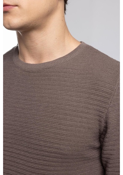 Lee Cooper Duane Erkek O Yaka Kazak Kahverengi-21062 K.vızon