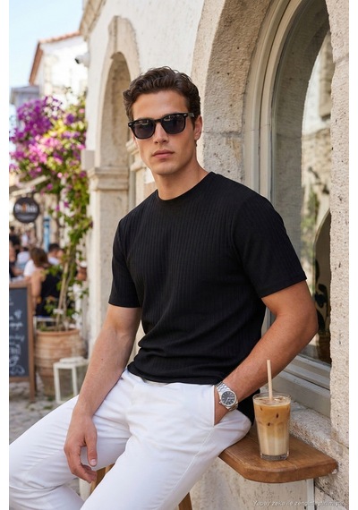 Buratti Erkek T Shirt 5904068 Siyah Siyah