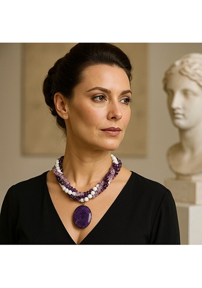 Ametist Havlit Kristal Üç Sıralı Karar Verme Sezgisel Güç Ve Nega Çok Renkli