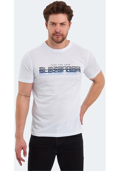 Slazenger PALLU I Erkek  Beyaz Tişört