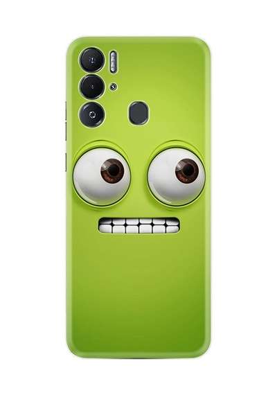 Tecno Pova Neo Kılıf Resimli Desenli Silikon Platinium Series Green 1832