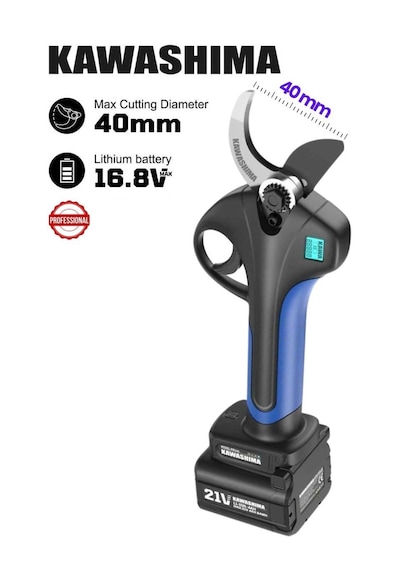Kawashima 40 Mm Akülü Budama Makası 16.8 Volt 4 Ah Çift Bataryalı