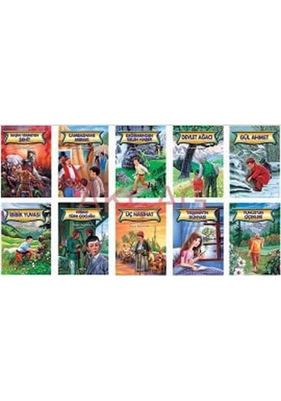 Çocuk Hikayeleri Dizisi(10 Kitap Takım) - Ömer Seyfettin -  Üzeyir Gündüz - Akçağ Yayınları