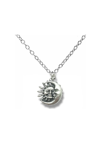 Sun And Moon Figürlü Unisex Kolye 60 Cm Zincirli Anlamlı Tasarım Çok renkli