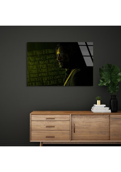Profil Karanlık Portre - Cam Tablo - Deg1018 140 X 90 Cm