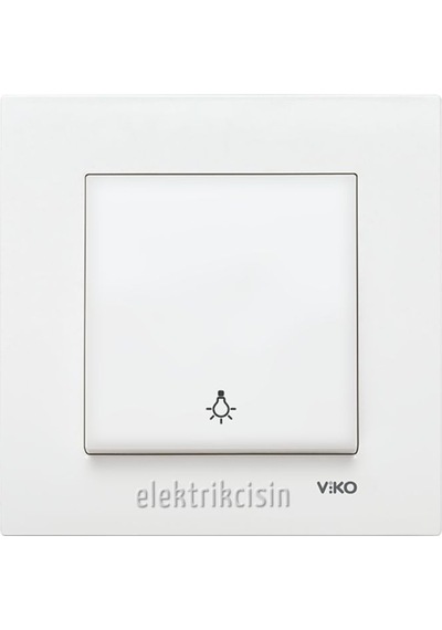 VİKO KARRE BEYAZ LİGHT ANAHTARI (ÇERÇEVE DAHİL)