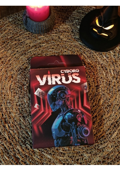 Virüs Cyborg Strateji Oyun Kartları - Kese Hediyeli 50 Kart