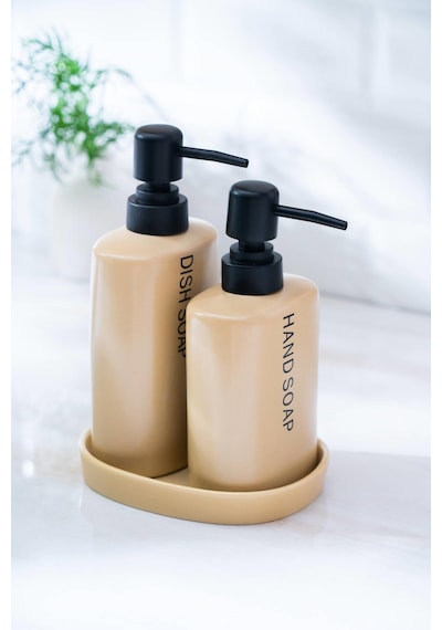 Acar Jardin 3 Lü Banyo Seti - Krem Krem