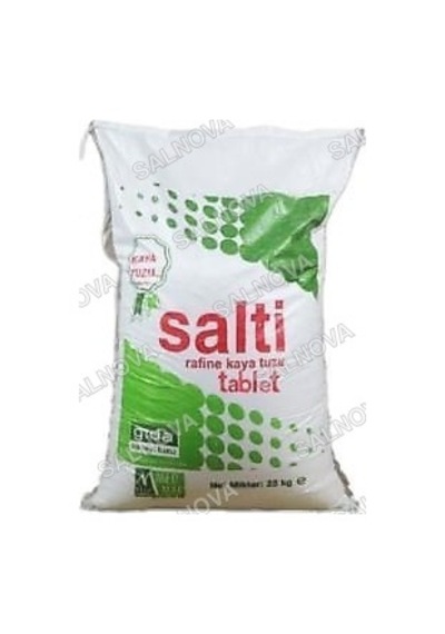 Salti Tablet Tuz Çuval 25kg Yuvarlak Saf Çankırı Kaya Tuzu Nacl